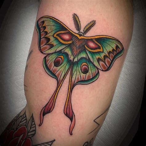 lunar moth tattoo|100 Luna Moth Tattoos: Meaning, Designs and Styles